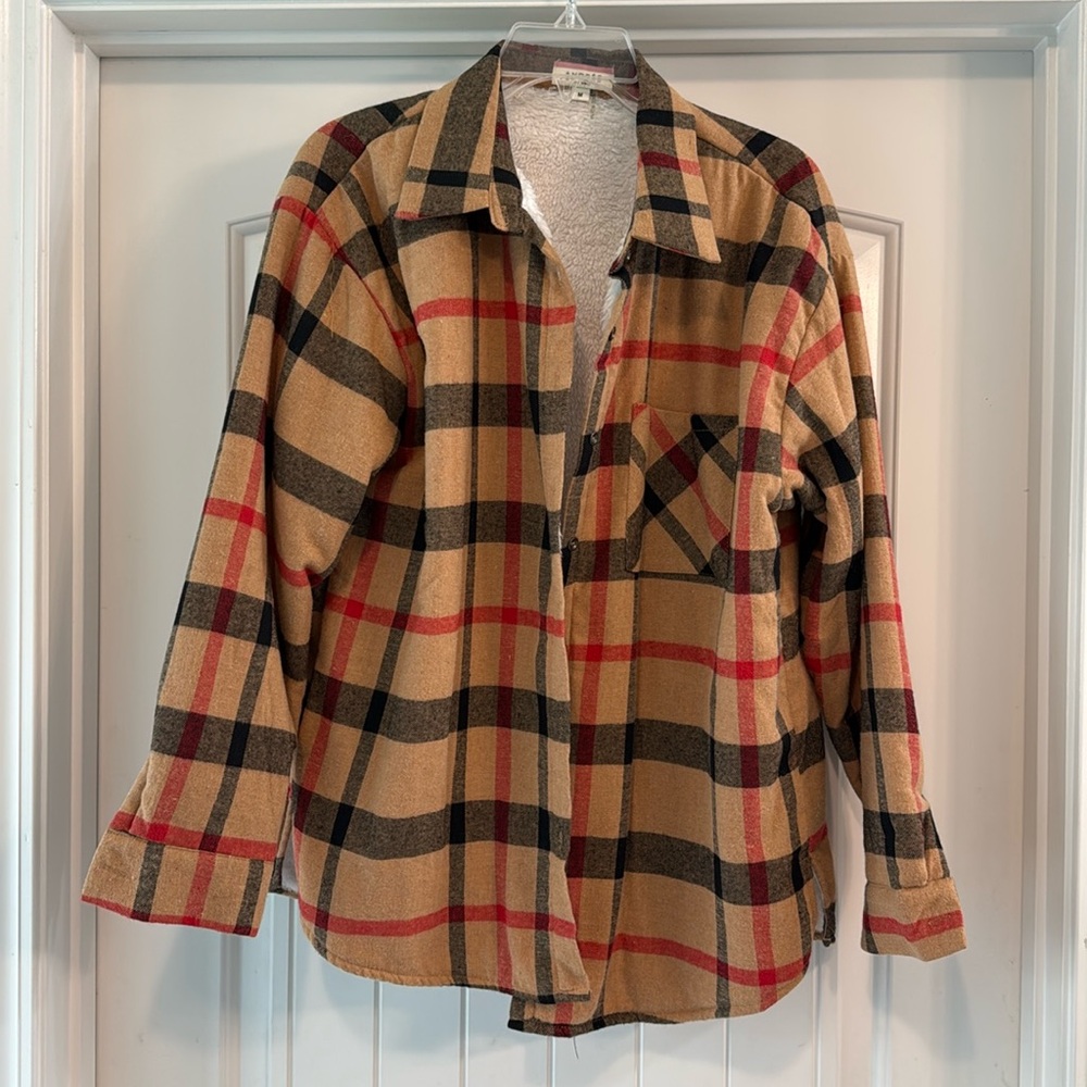 Amazon flannel button down jacket